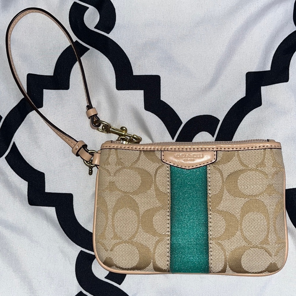 Coach Cream Wristlet